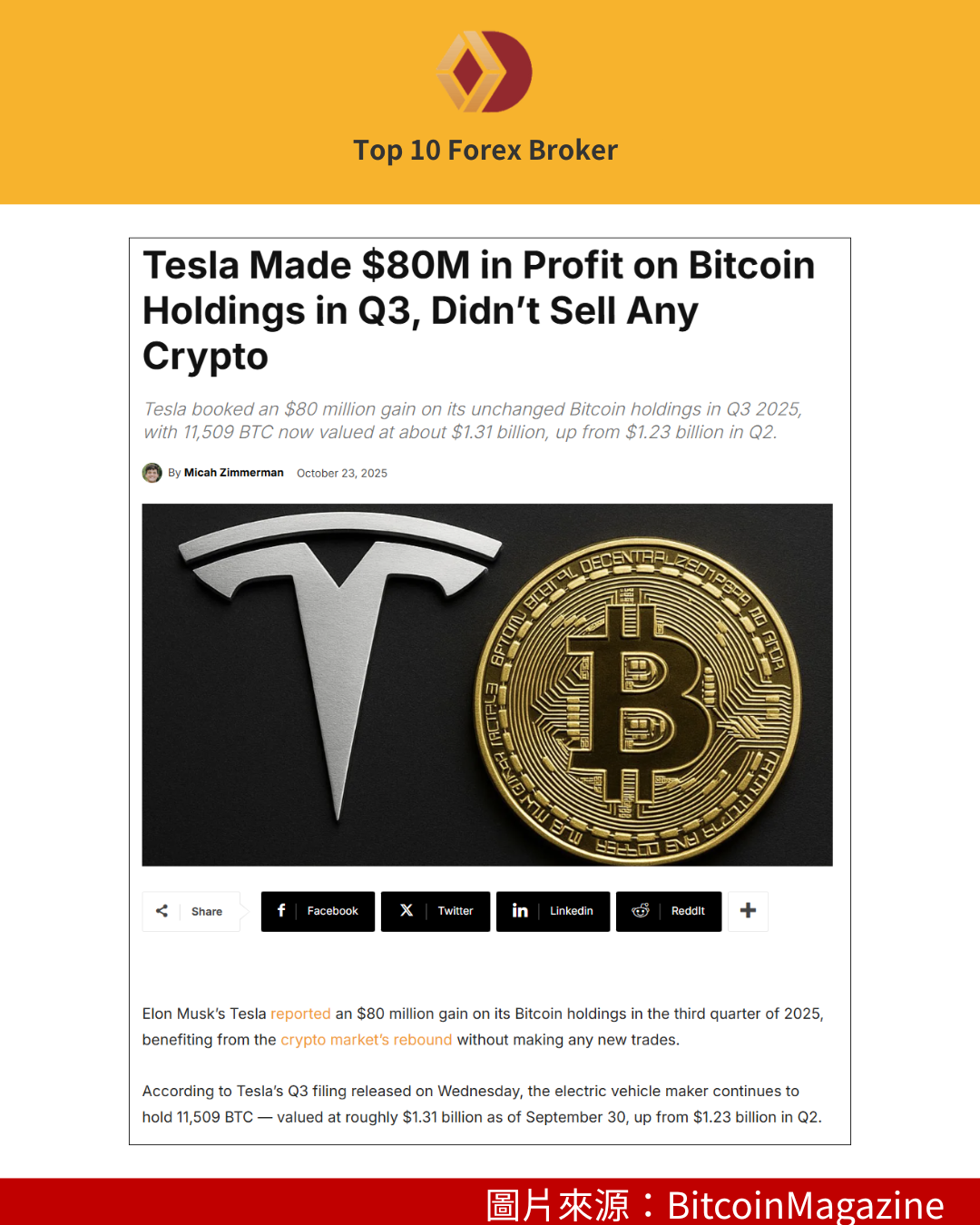 比特幣作為特斯拉資產配置的重要一環