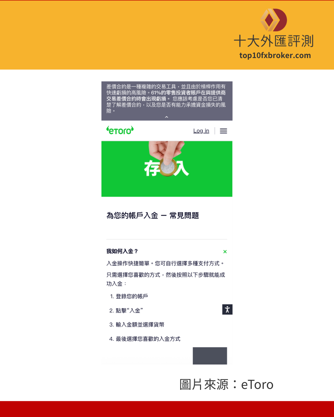 eToro 入金官網介紹
