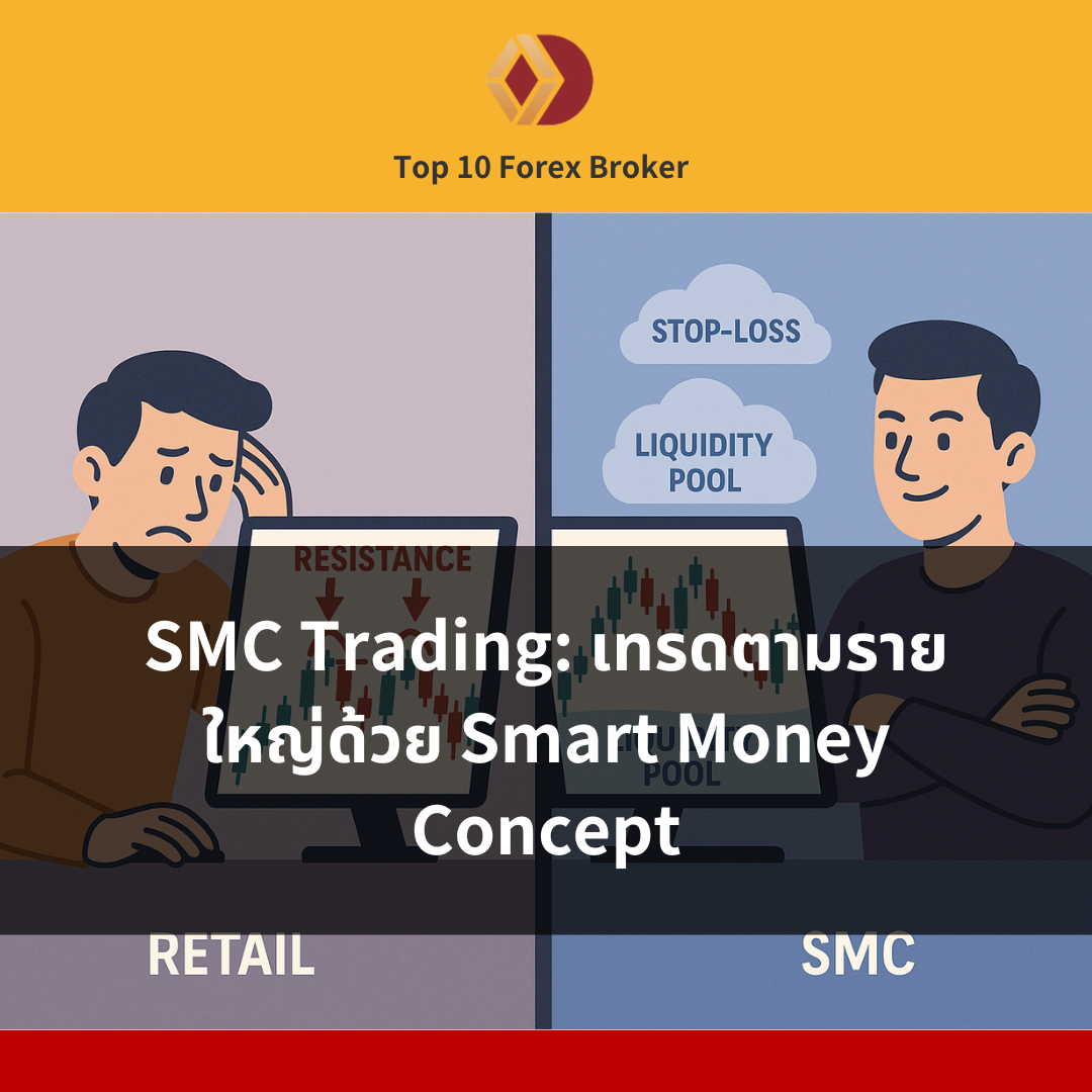 ภาพความแตกต่างระหว่างมุมมอง Retail vs SMC